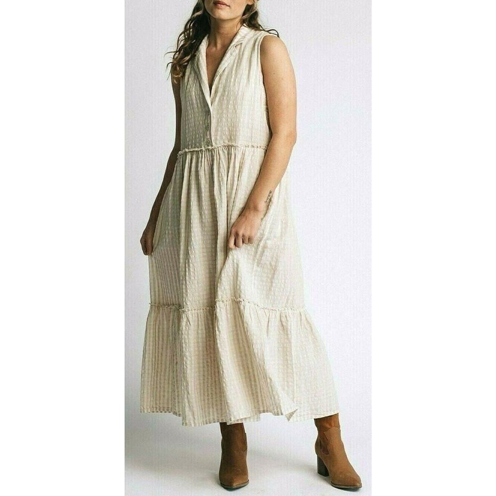 Free People Cream Maxi Dress
